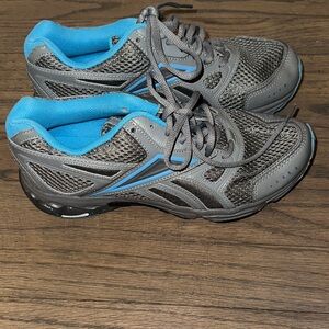 Reebok Gray and Blue Running Shoes